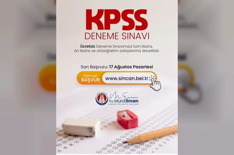 Sincan Belediyesi’nden KPSS adaylarına ücretsiz deneme sınavı 