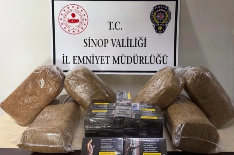 Sinop’ta 30 kilo tütün ve 3 bin makaron ele geçirildi