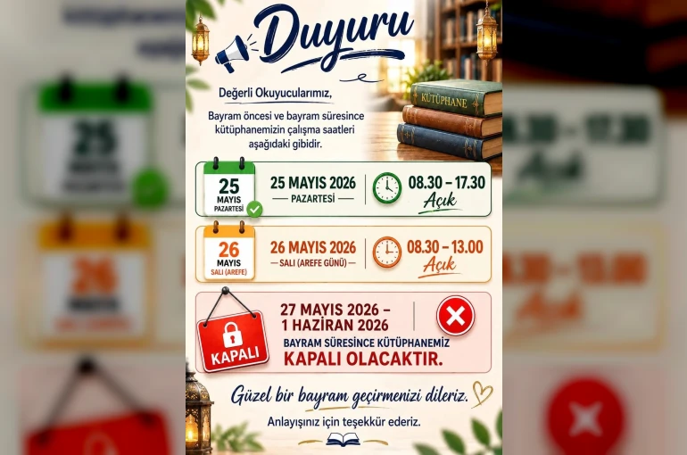 Sinop’ta kütüphane kullanacaklara uyarı