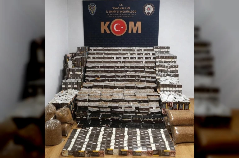 Sivas’ta on binlerce makaron ele geçirildi