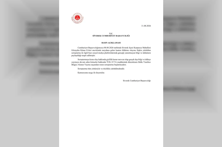 Siverek Cumhuriyet Başsavcılığından "gerçeği yansıtmayan bilgi" uyarısı