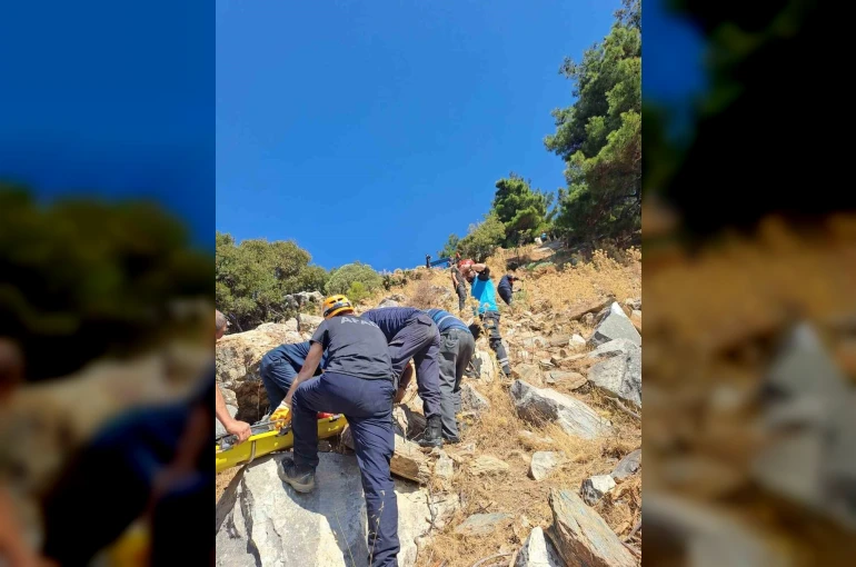 Söke’de uçurumdan düşen kişi AFAD ekiplerince kurtarıldı