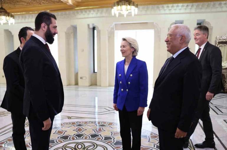 Suriye Devlet Başkanı eş-Şara ile AB liderinden ilk görüşme