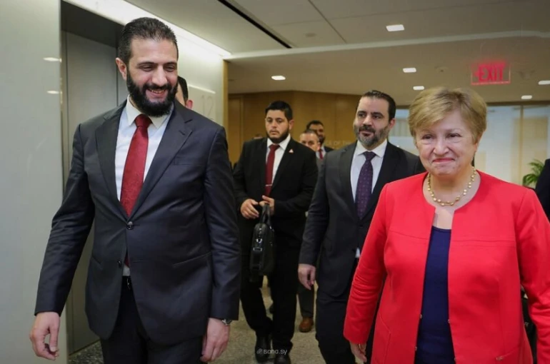 Suriye Devlet Başkanı eş-Şara, IMF Genel Merkezi’ni ziyaret etti
