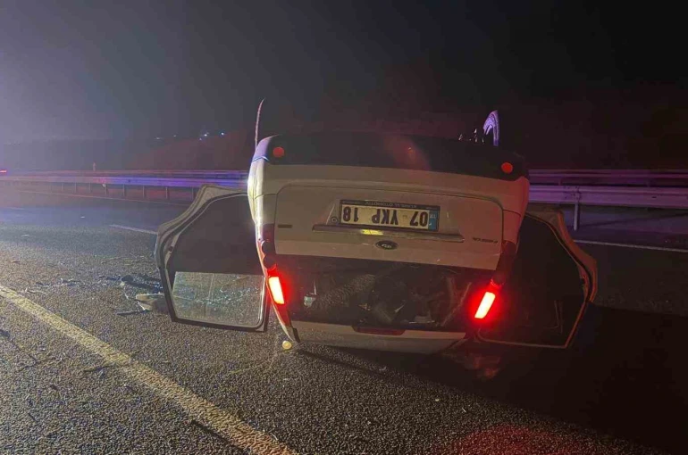 Takla atan otomobilin sürücüsünün alkollü olduğu hastanede ortaya çıktı