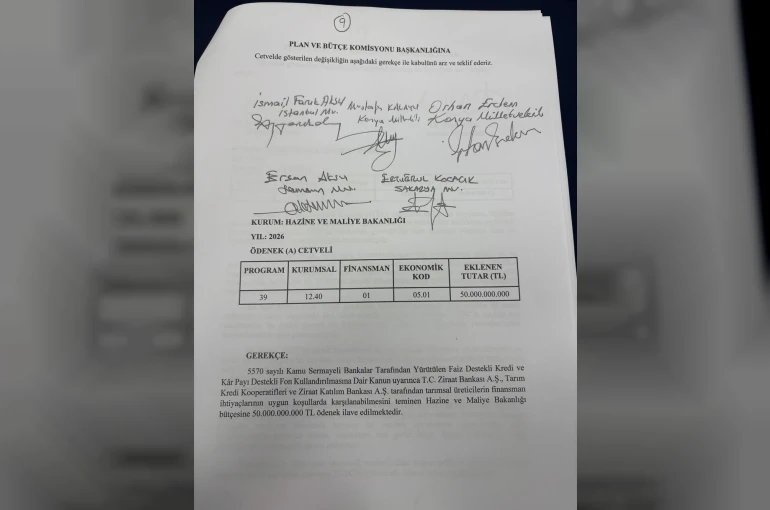 Tarımsal üretim için 50 milyar TL ek ödenek