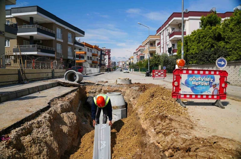 Tarsus’ta yağmursuyu hattı çalışmaları tamamlandı