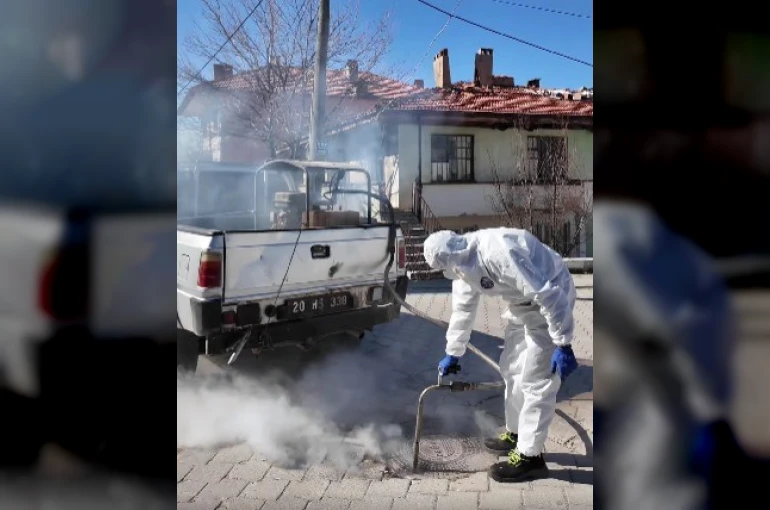 Tavas’ta rögarlar ilaçlanıyor