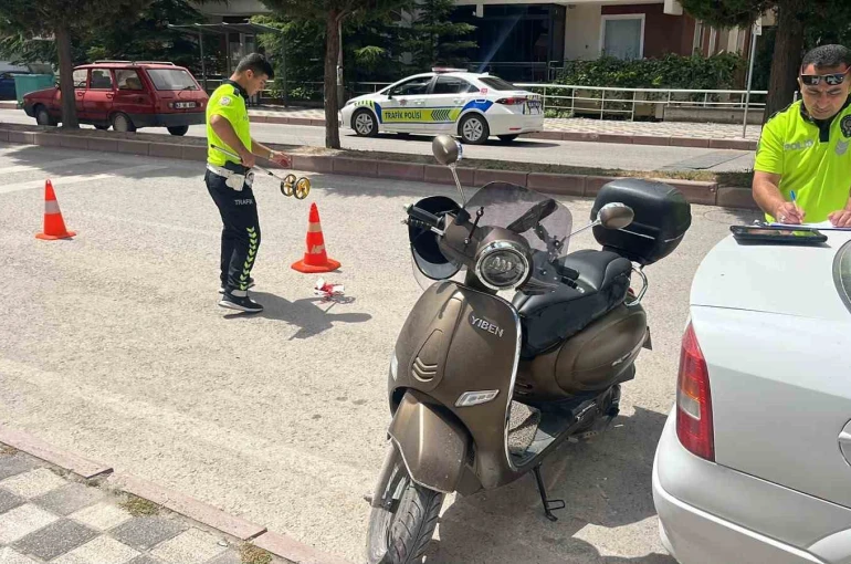 Tavşanlı’da motosiklet kazası, 1 yaralı