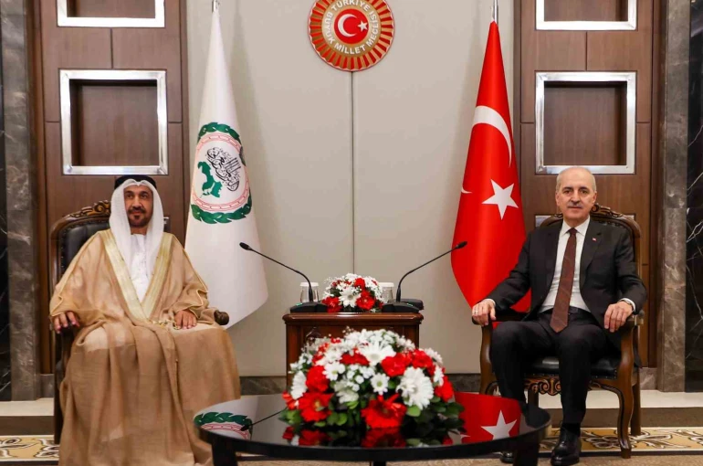 TBMM Başkanı Kurtulmuş, Arap Parlamentosu Başkanı Alyammahi ile görüştü