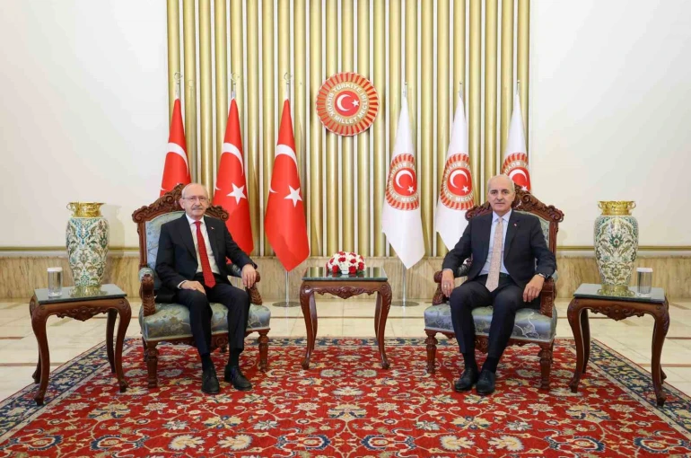 TBMM Başkanı Kurtulmuş, CHP Genel Başkanı Kılıçdaroğlu ile görüştü
