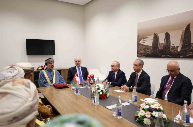 TBMM Başkanı Kurtulmuş, Umman Şura Meclisi Başkanı Al Maawali ile görüştü