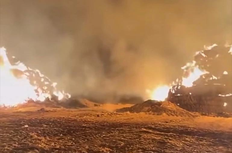 Tekirdağ’da 500 saman balyası kül oldu