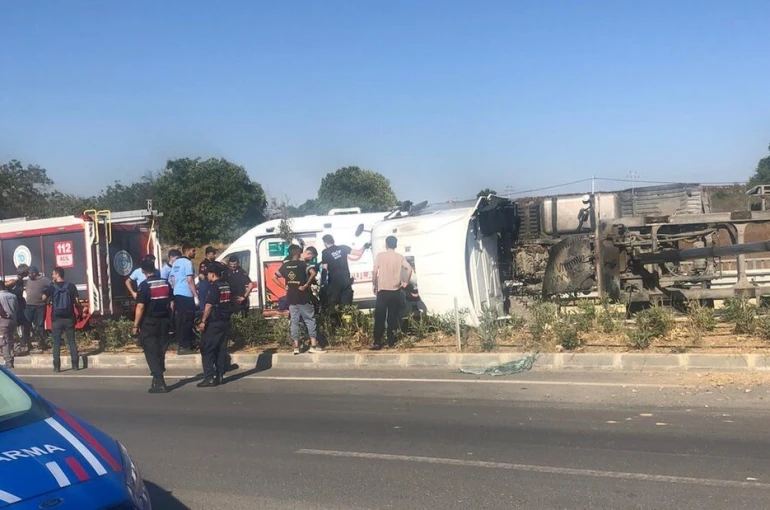 Tekirdağ’da kamyon kazası: 1 yaralı