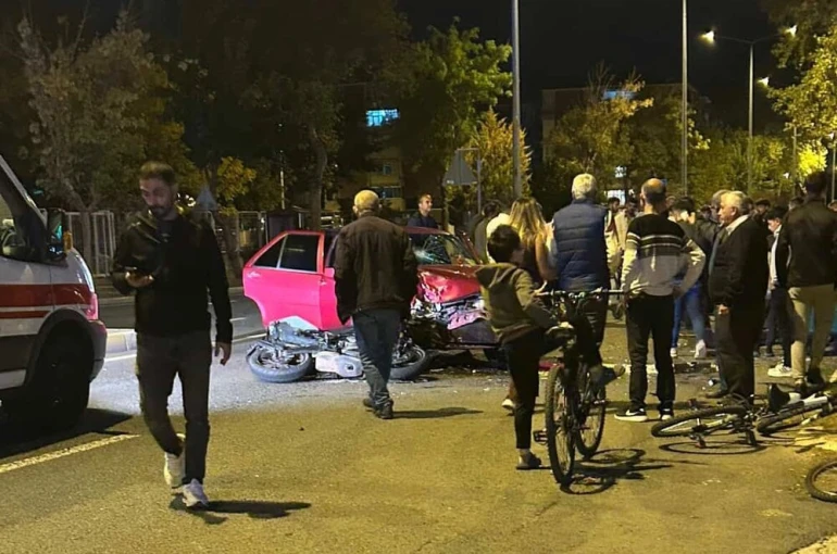 Tekirdağ’da motosiklet kazası