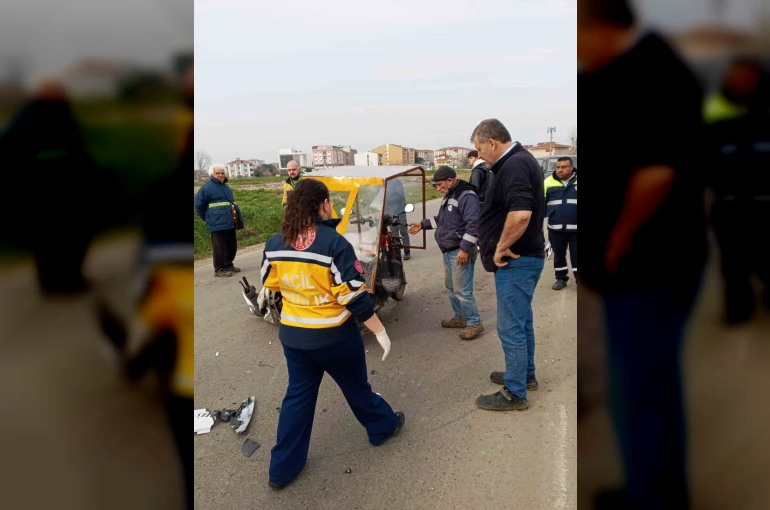 Tekirdağ’da motosiklet kazasında sürücü yaralandı