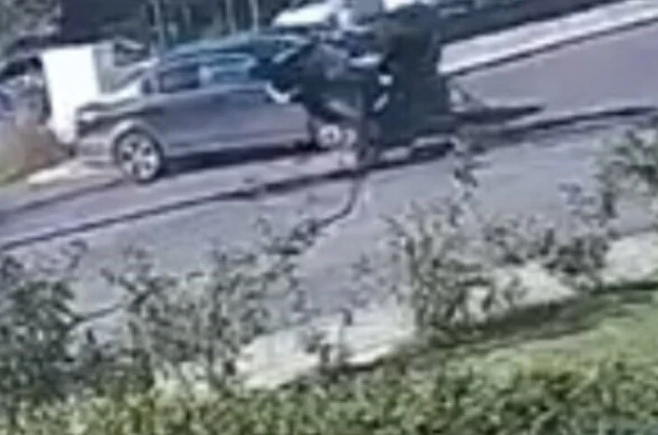 Tekirdağ’da motosiklet lokantanın bahçesine daldı: O anlar kamerada