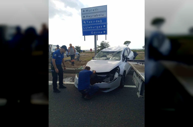 Tekirdağ’da trafik kazası: 2 yaralı