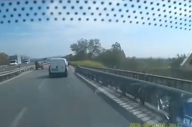 Ters yönden gelen at arabası trafiği tehlikeye attı