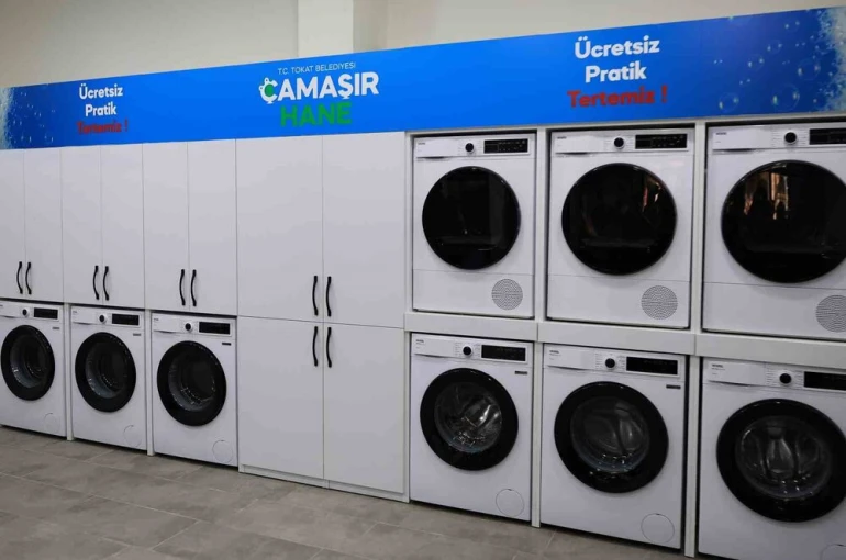 Tokat Belediyesi’nden yaşlılar, öğrenciler ve kimsesizler için ücretsiz çamaşır yıkama desteği
