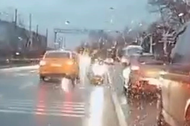 Trafik magandasının ehliyetine el konuldu