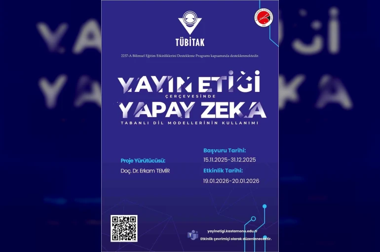 TÜBİTAK desteğiyle "yayın etiği ve yapay zeka" bu eğitimde ele alınacak