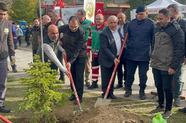 Tunçbilek’te Milli Ağaçlandırma seferberliğine katkı