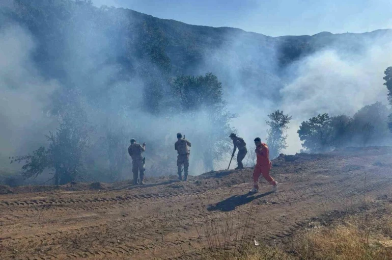 Tunceli’de kırsal alanda çıkan yangın söndürüldü: Soğutma çalışmaları sürüyor