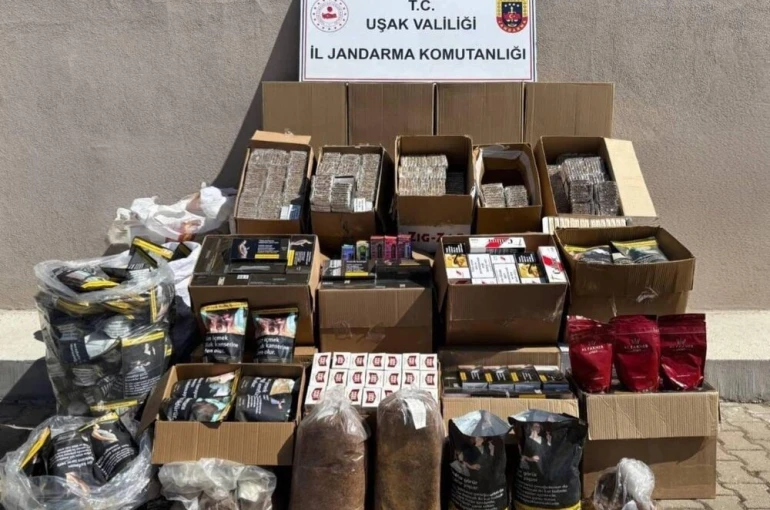Uşak’ta jandarmadan kaçak tütün operasyonu