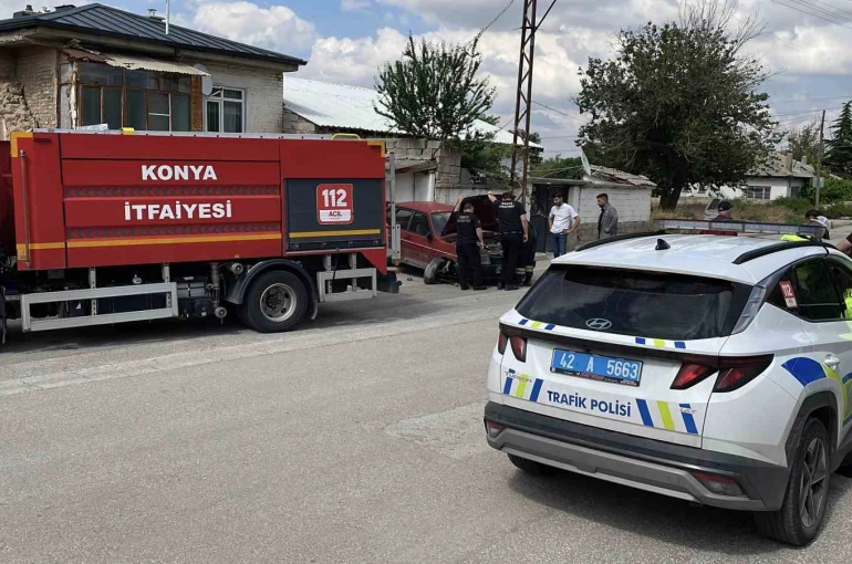 Uygulama noktasında geri geri kaçmaya çalışırken duvara çarptı