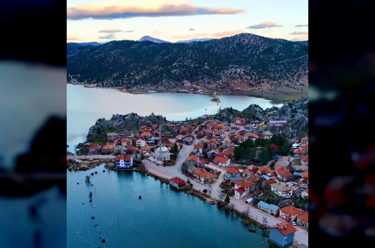 Yağış manzarası şaşırttı, Pınarbaşı deniz oldu