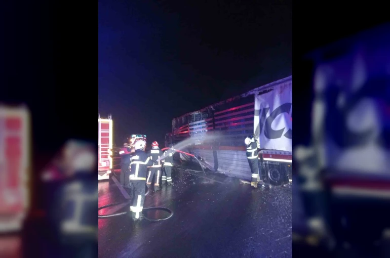 Yalova’da tır yangını