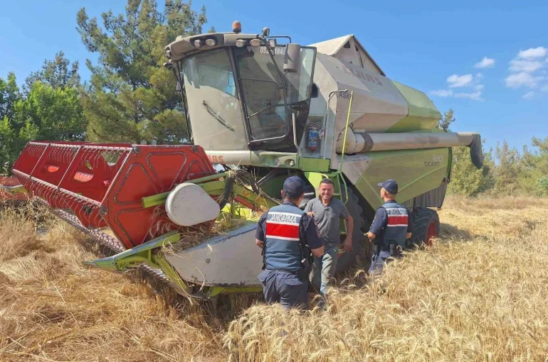 Yangın riskine karşı biçerdöverler kontrolden geçti