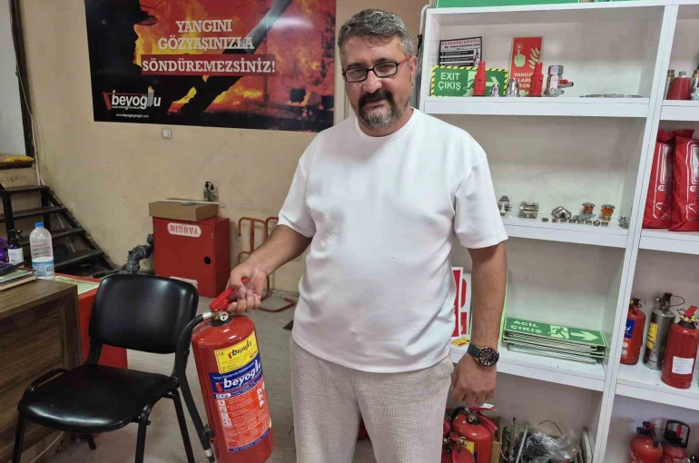 Yangın söndürme cihazlarına düzenli bakım ve eğitim önemli