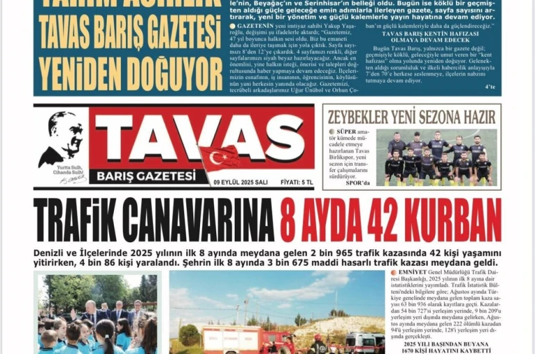 Yarım asırlık Tavas Barış Gazetesi yeni yüzüyle okuyucularıyla buluştu