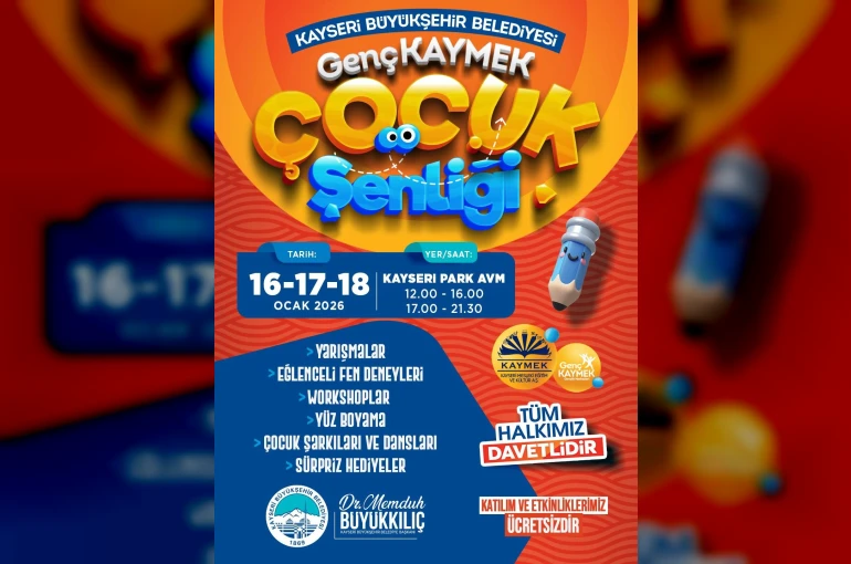 Yarıyıl tatilinde Genç KAYMEK Çocuk Şenliği yapılacak