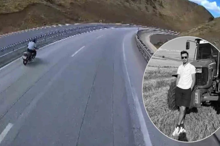 Yeni aldığı motosikletle ölüme gitti: Kaza anı araç kamerasına yansıdı