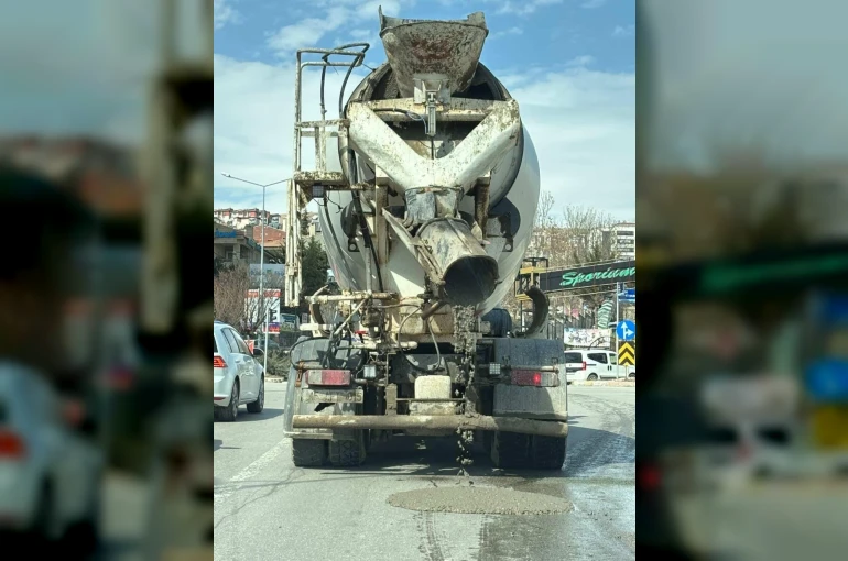 Yola beton döken mikser sürücüsüne 839 bin lira ceza