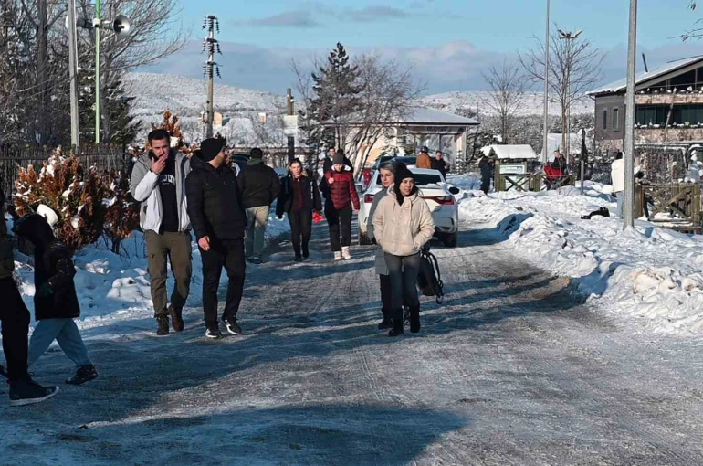 Yozgat’ta kar sonrası vatandaşlar Türkiye’nin ilk milli parkına akın etti