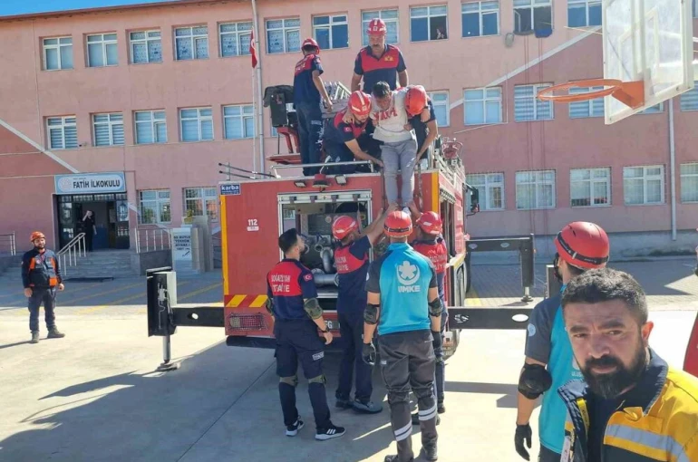 Yozgat’ta tatbikat gerçeği aratmadı