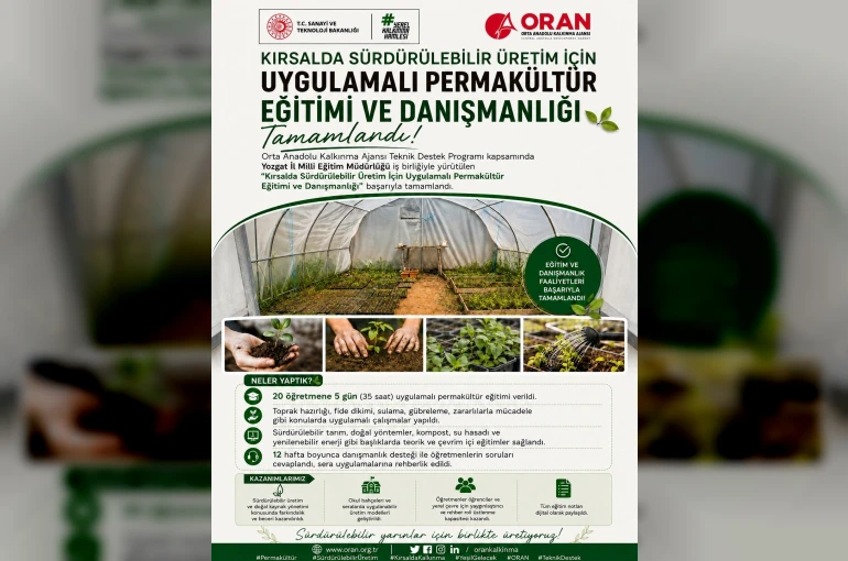 Yozgat’ta Uygulamalı Permakültür Eğitimi ve Danışmanlığı tamamlandı 