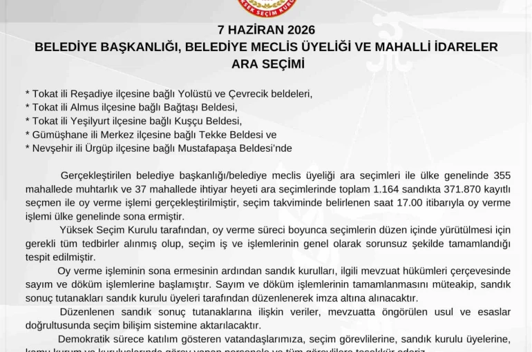 YSK Başkanı Mutta: "Yüksek Seçim Kurulu adına sonuçların milletimize hayırlı olmasını diliyorum"