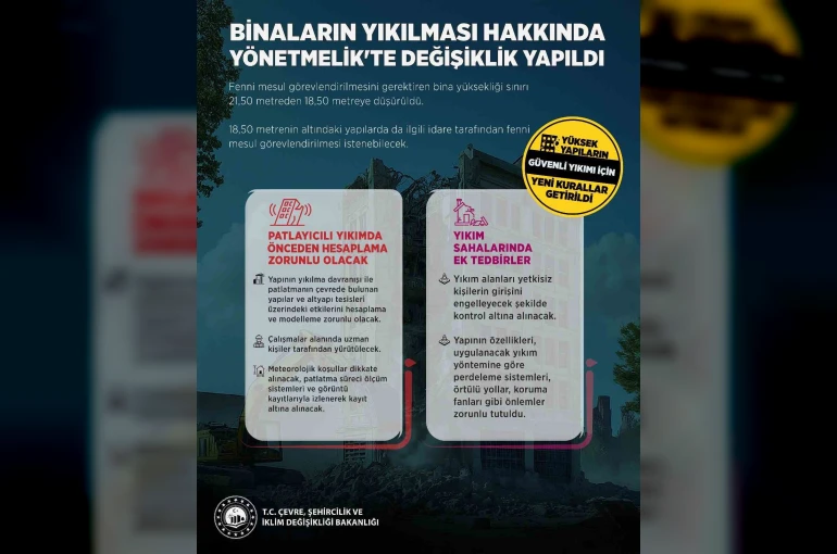 Yüksek yapıların güvenli yıkımı için yeni kurallar getirildi