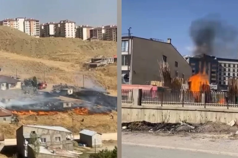 Yüksekova’da çıkan iki farklı yangın kontrol altına alındı