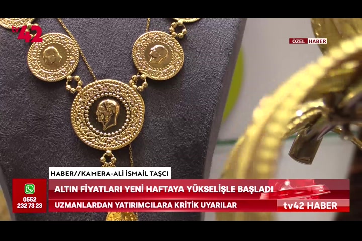 Altın fiyatları yeni haftaya yükselişle başladı