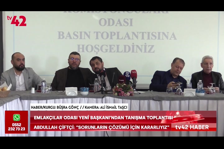 Emlakçılar Odası yeni başkanı tanışma toplantısı düzenledi